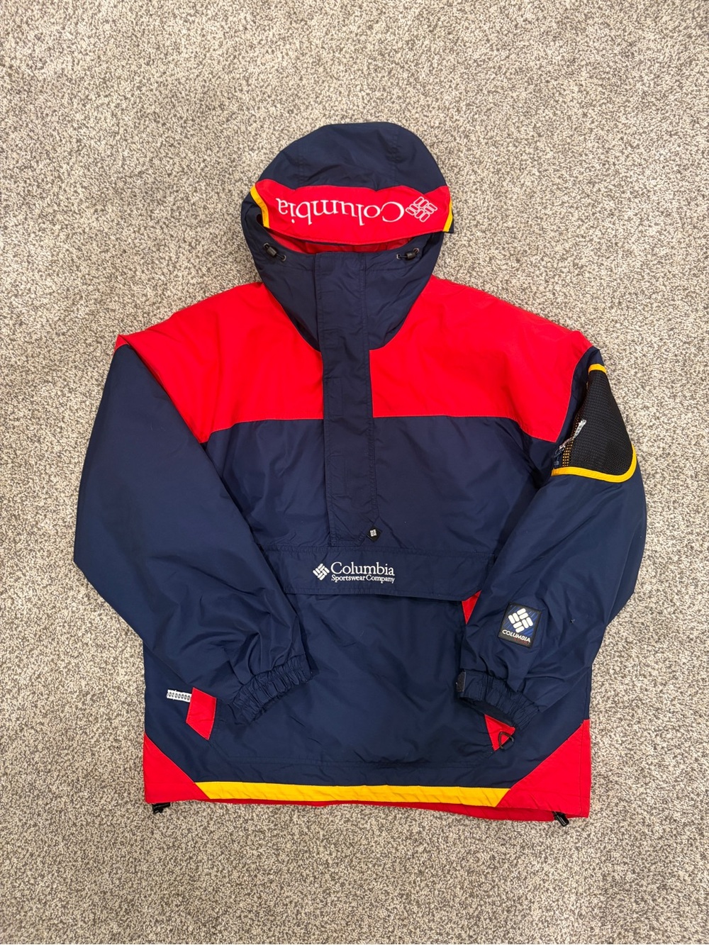 Vintage Fall 1997 Columbia Sportswear Colorblock Pullover Anorak Ski Jacket L
